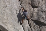 Fallen Arches 2:  There aren't any super hard moves on the route, but placing gear certainly adds to the pump.