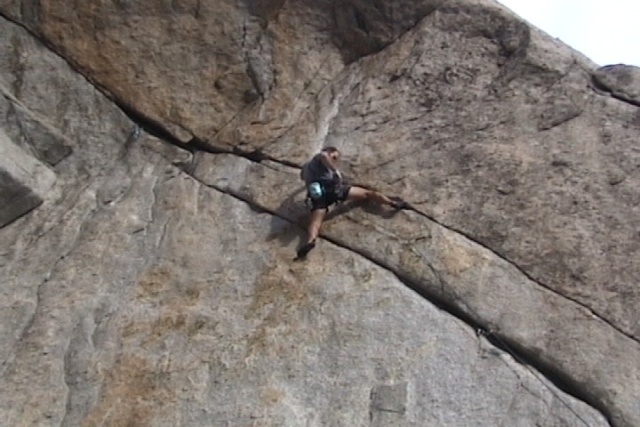 Fallen Arches 7:  Nearing the hanging belay...which is as far as I'm going for now.  