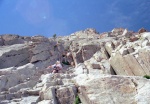 Rob starting up the first pitch (5.9).