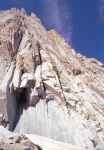 Looking up the route from its base.
