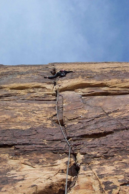 Rheude in the crux of the route