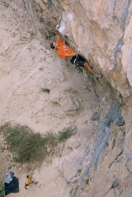 Francoise Le Grande warms up on Apocalypse 5.13B Rifle, CO.