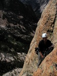 Very few good belay stances on the route.