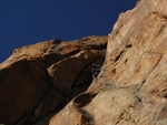 One of the easier sections of the climb near the top.